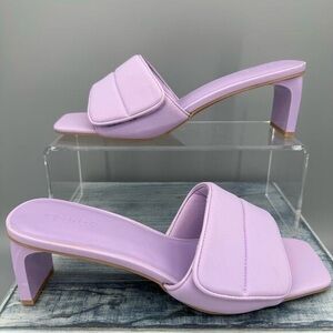 Chic Lilac Women's Heeled Mules